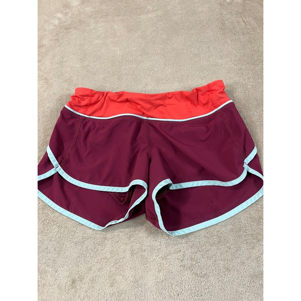Lululemon Speed Up Short Women's 2.5" Size 4 Red Low Rise Nylon Polyester EUC